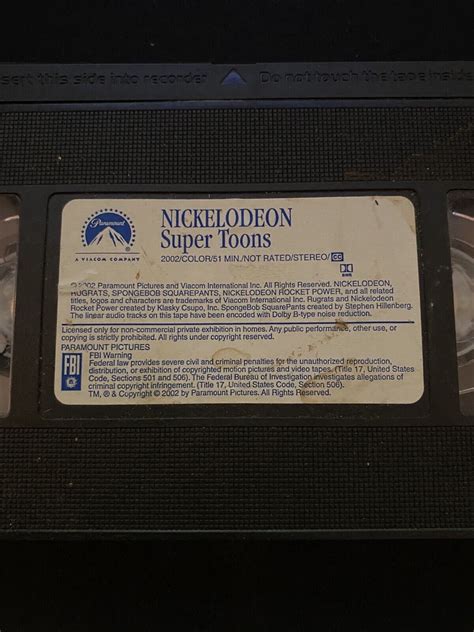 Used Vhs Nickelodeon Super Toons Rugrats Grelly Usa