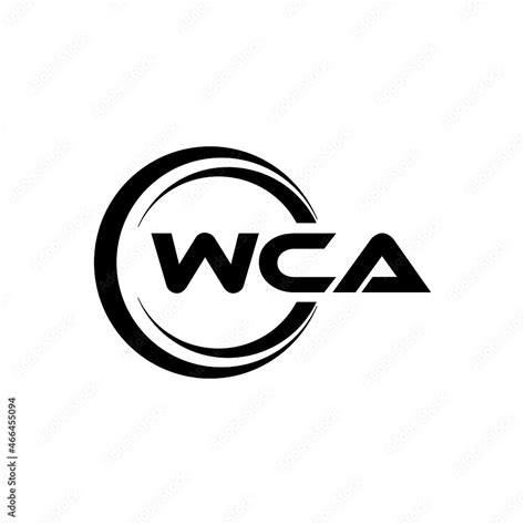 Wca Letter Logo Design With White Background In Illustrator Vector