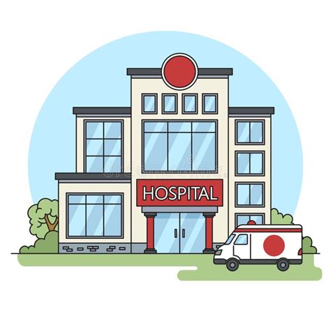 Hospital Building Medical Science Stock Vector Illustration Of White