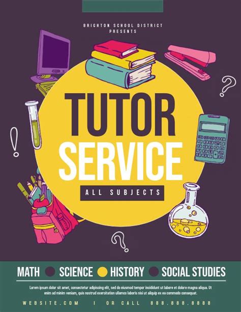 270 Tutor Customizable Design Templates Postermywall