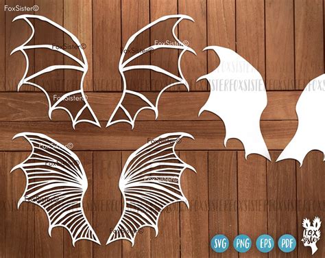 Dragon Wings Svg Design For Cricut And Silhouette Bat Wings Svg Scary