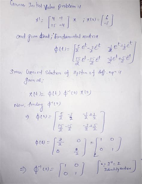 [solved] Solve The Initial Value Problem By Using The Fundamental Matrix Course Hero