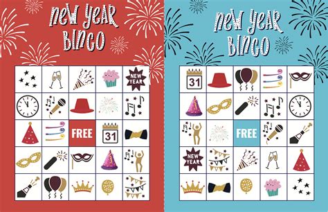 Free Printable New Years Eve Bingo Cards Play Party Plan