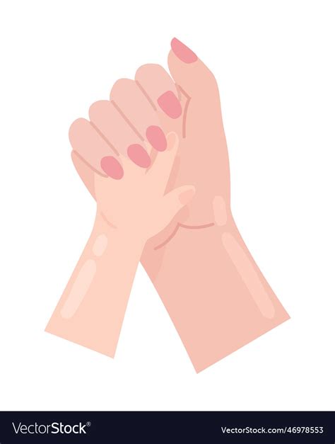 Hand of mom with her baby Royalty Free Vector Image