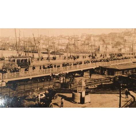 GALATA KÖPRÜSÜ OSMANLI DÖNEMİ ORJİNAL FOTOĞRAFI VE GEÇİŞ JETONU ÇOK