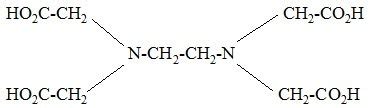 Chemical Structure Of Ethylenediaminetetraacetic Acid Edta