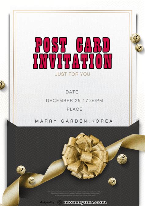 3+ Postcard Invitation Templates Design Ideas | Mous Syusa