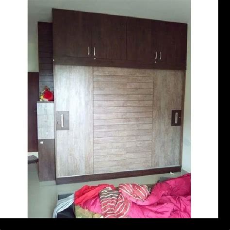 Latest Brown Wooden Sliding Wardrobe Price In India