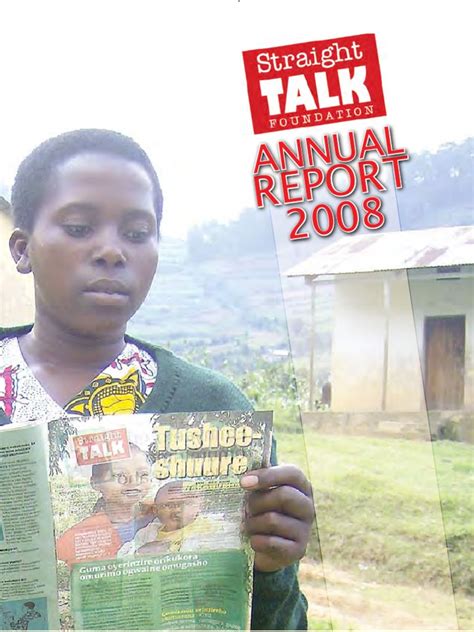 Straight Talk Foundation Annual Report 2008 Pdf Sexual Intercourse