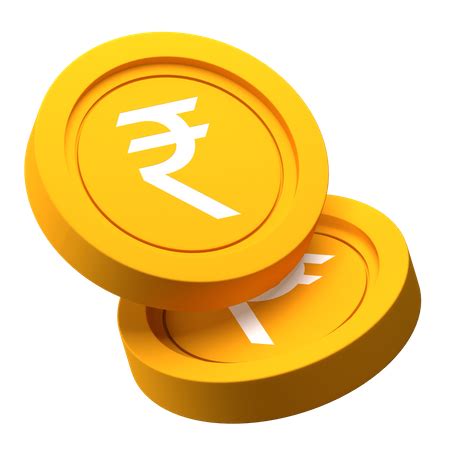 Rupee Coin Stack 3D Icon download in PNG, OBJ or Blend format