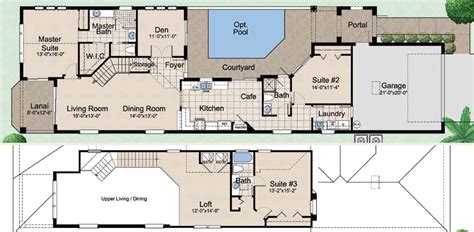 Florida House Plans With Courtyard Pool