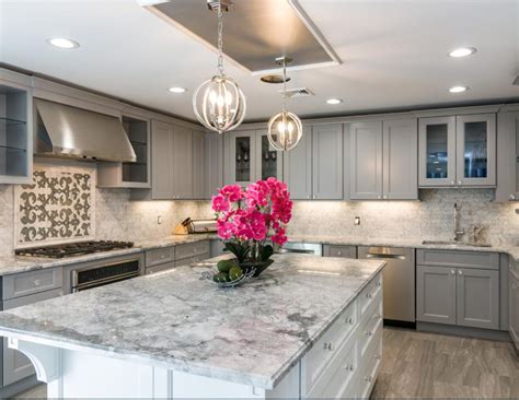 Grey Granite Kitchen Countertops