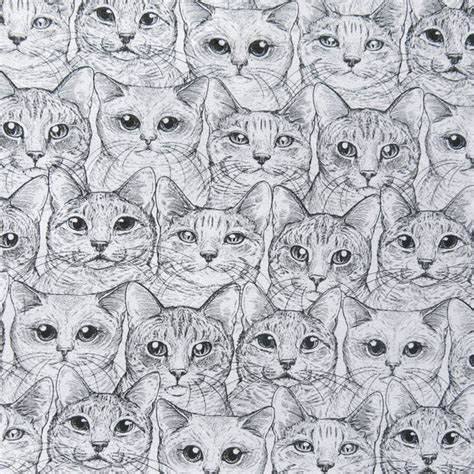 Contented Cats Cotton Lycra Jersey Knit Fabric – The Fabric Fairy