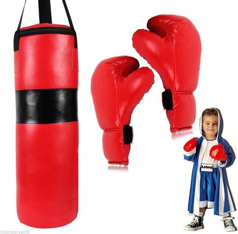 Sac De Boxe Pour Enfant Avec Gants Amazon Fr Sports Et Loisirs