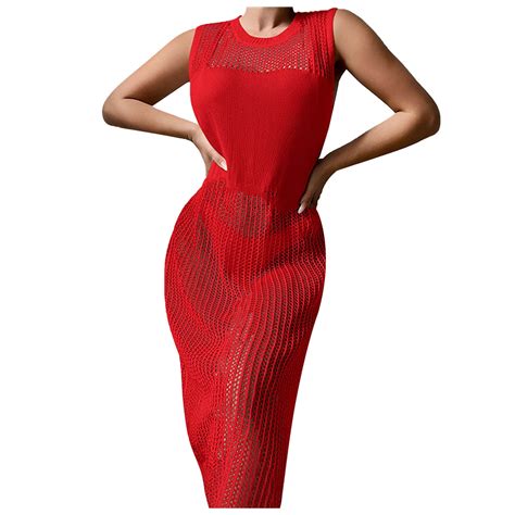 Yillto Womens Beach Dress Crochet Hollow Out See Through Cover Up Summer Swimsuit Suit Bikini