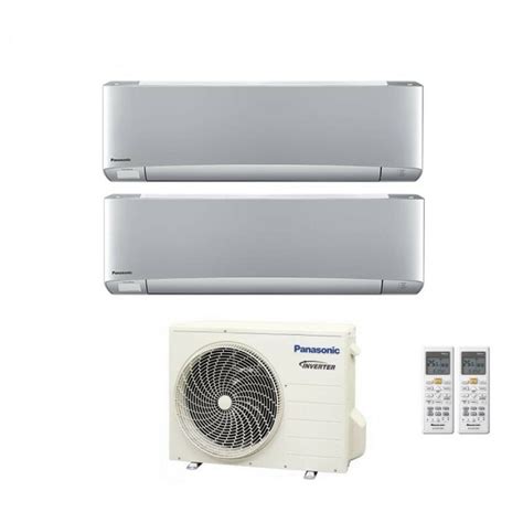 panasonic dual split inverter klimagerät serie etherea silver 9 9 mit