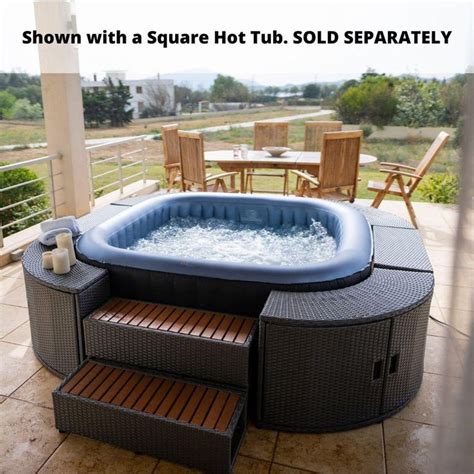 MSpa Wicker Surrounding Units For Hot Tub Hot Tub Hot Tub Surround Hot Tub Backyard