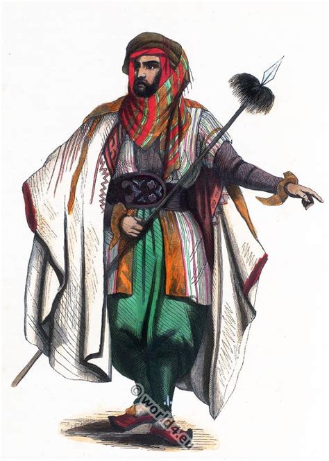 Inhabitant costume of Mount Lebanon in 1843.