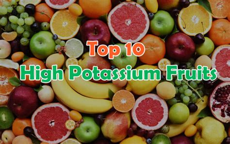 Top 10 High Potassium Fruits Chart - CookingEggs