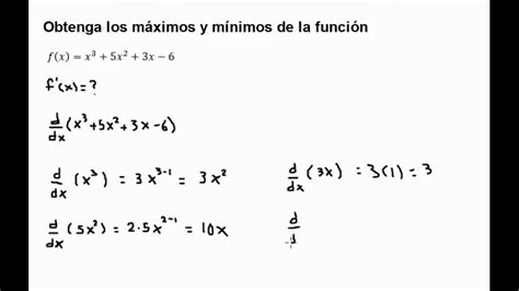 Máximos Y Mínimos Derivando Youtube