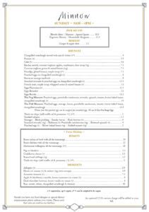 Microsoft Word Minnow Sunday Brunch Menu Docx Minnow