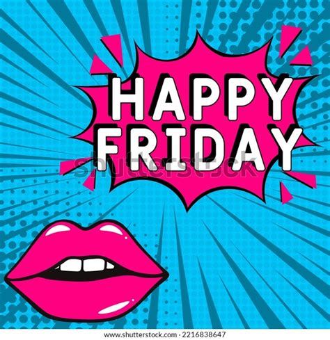 Happy Friday Vector Design Cartoon Comic Stock Vector (Royalty Free ...