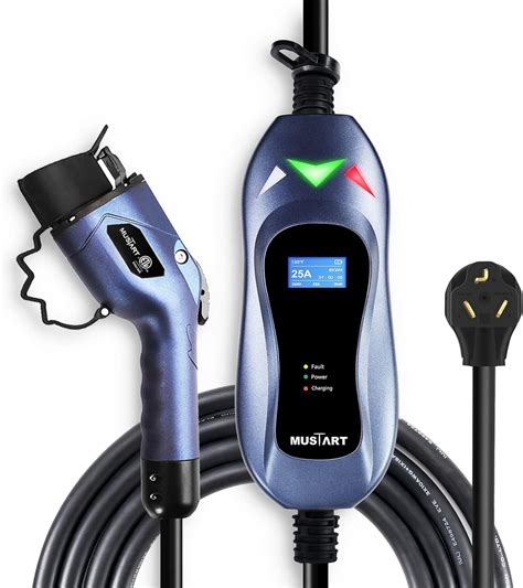 Amazon MUSTART Level 2 Portable EV Charger 240 Volt 25ft Cable