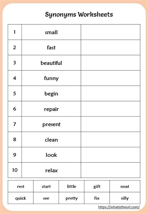 Synonyms Worksheets For 2nd Grade Synonym Worksheet 2nd Grade Worksheets 2nd Grade Reading