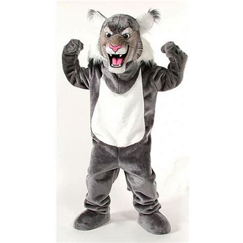 Grey Wildcat Mascot Costume 507