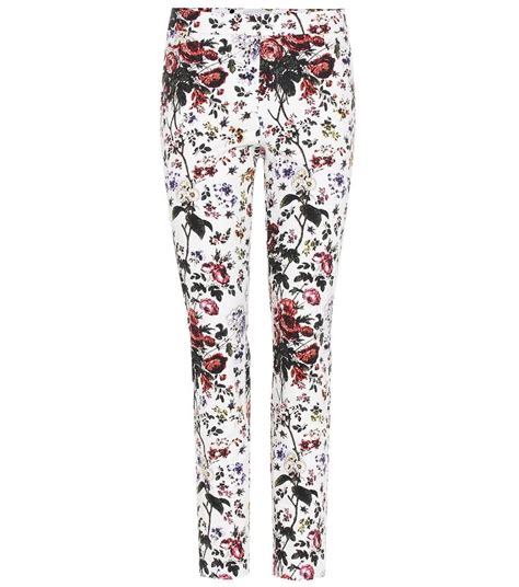 Sidney Floral Printed Cotton Trousers In White With Images Floral