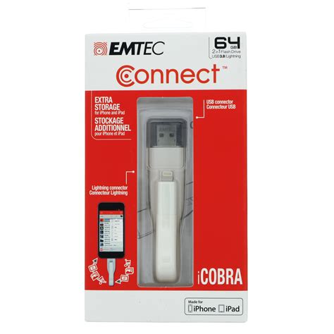 Emtec iCobra 64GB 2-in-1 Flash Drive, USB 3.0 & Lightning - Shop at H-E-B