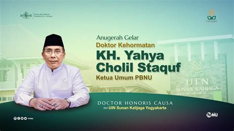 LIVE Penganugerahan Gelar Doktor Kehormatan Kepada KH Yahya Cholil