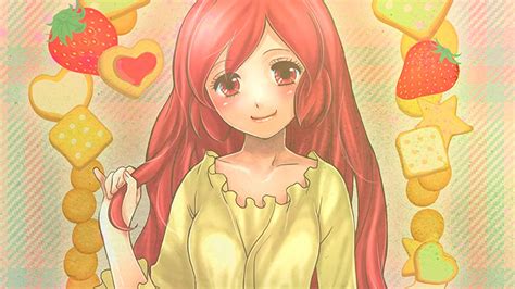 Illustration Redhead Long Hair Anime Anime Girls Cartoon