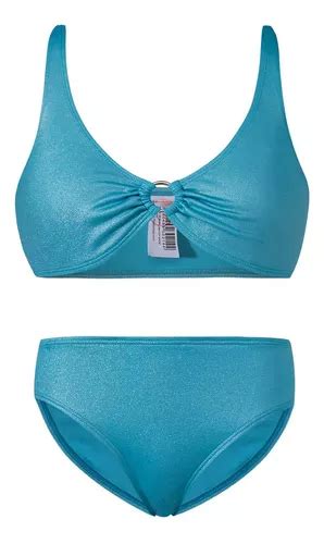 Traje De Baño Niña Bikini Celeste Fashion s Park Cuotas sin interés