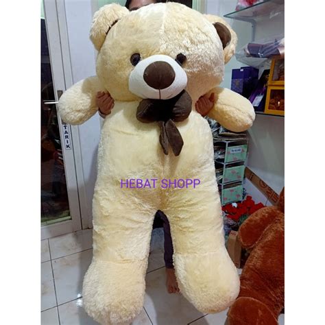 Jual New Koleksi Boneka Teddy Bear Jumbo Ukuran Meter Putih