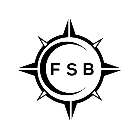 FSB abstract technology circle setting logo design on white background ...