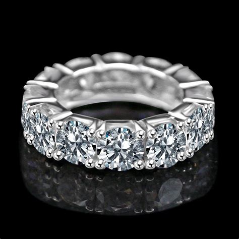 7ct Tw 55 Mm Radiant Round Prong Set All Around Classic Eternity