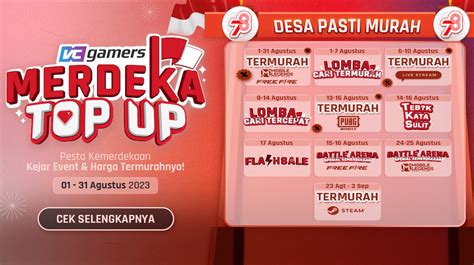 Ikut Vcgamers Merdeka Top Up Diskon Melimpah