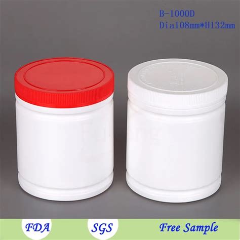 2 5 Liter Hdpe Plastic Protein Powder Containers Wholesale White 2500ml