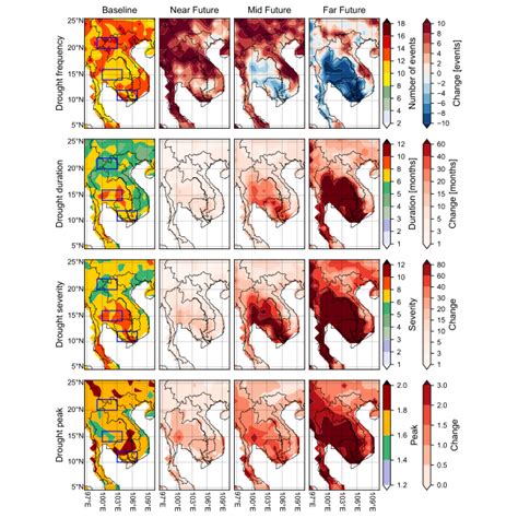 Spatial Pattern Of Drought Frequency Drought Duration Drought