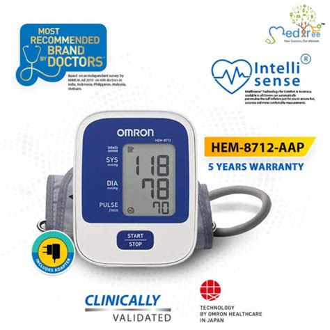 Omron Automatic Blood Pressure Monitor HEM 8712 AAP HEM 8712