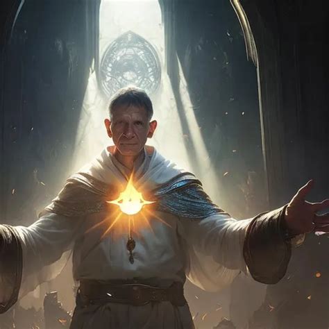 Cleric Priest Human Portrait Sunlight God Rays