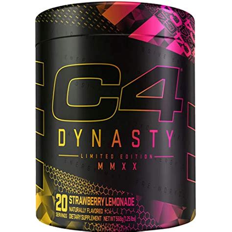 C4 Dynasty Mmxx Pre Workout Powder Strawberry Lemonade Preworkout