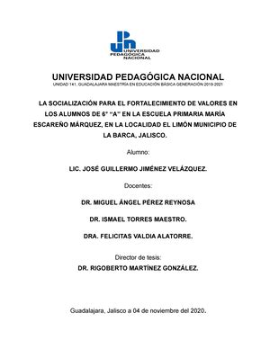 Formato De Tesis 2021 Para Posgrado UPN Monclova UNIVERSIDAD PEDAG