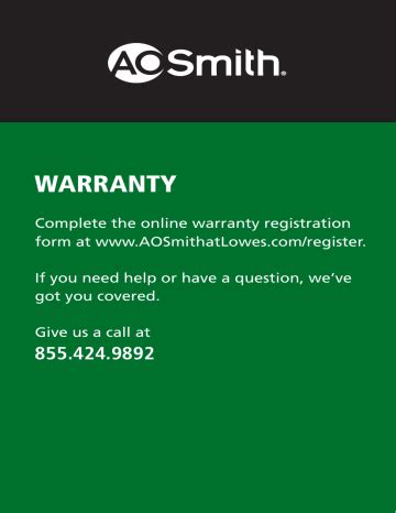 Ao Smith Water Softener T Manual