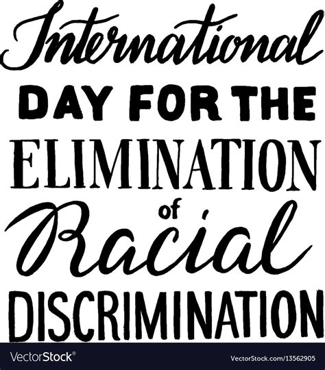 Elimination Of Racial Discrimination Royalty Free Vector