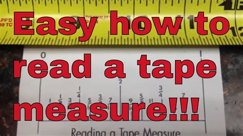 Test For Reading A Tape Measure Worksheet