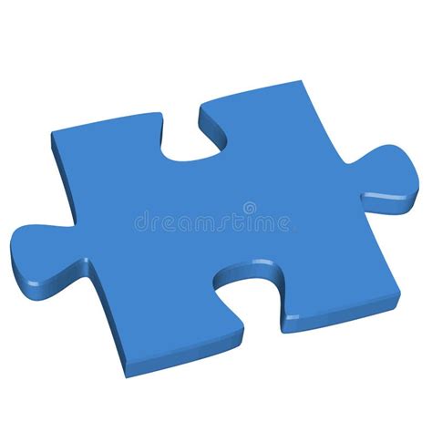 3d Blue Puzzle Piece Stock Illustration Illustration Of Shiny 47017288