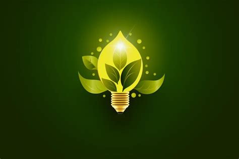 Premium Photo Green Eco Energy Concept Icon Plant Inside The Light Bulb