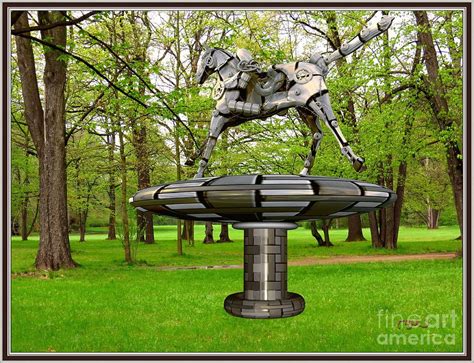 Statue of horse in park SOHIP1 Digital Art by Pemaro - Fine Art America